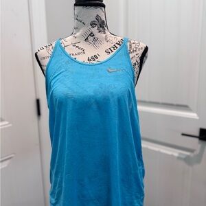 Nike Women's Light Blue Tank Dri-fit Top